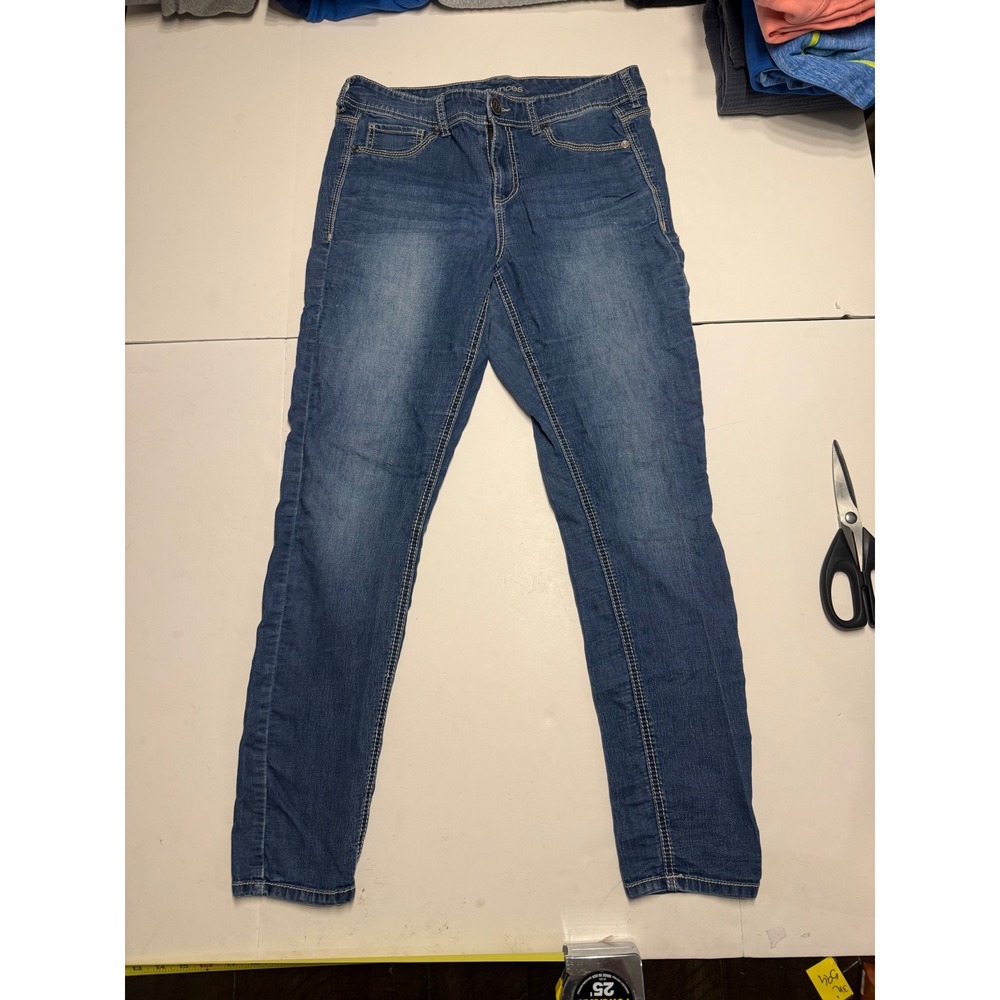 Maurices Womens Slim Jeans Size 14 Regular Medium Wash Stretch Denim H1212